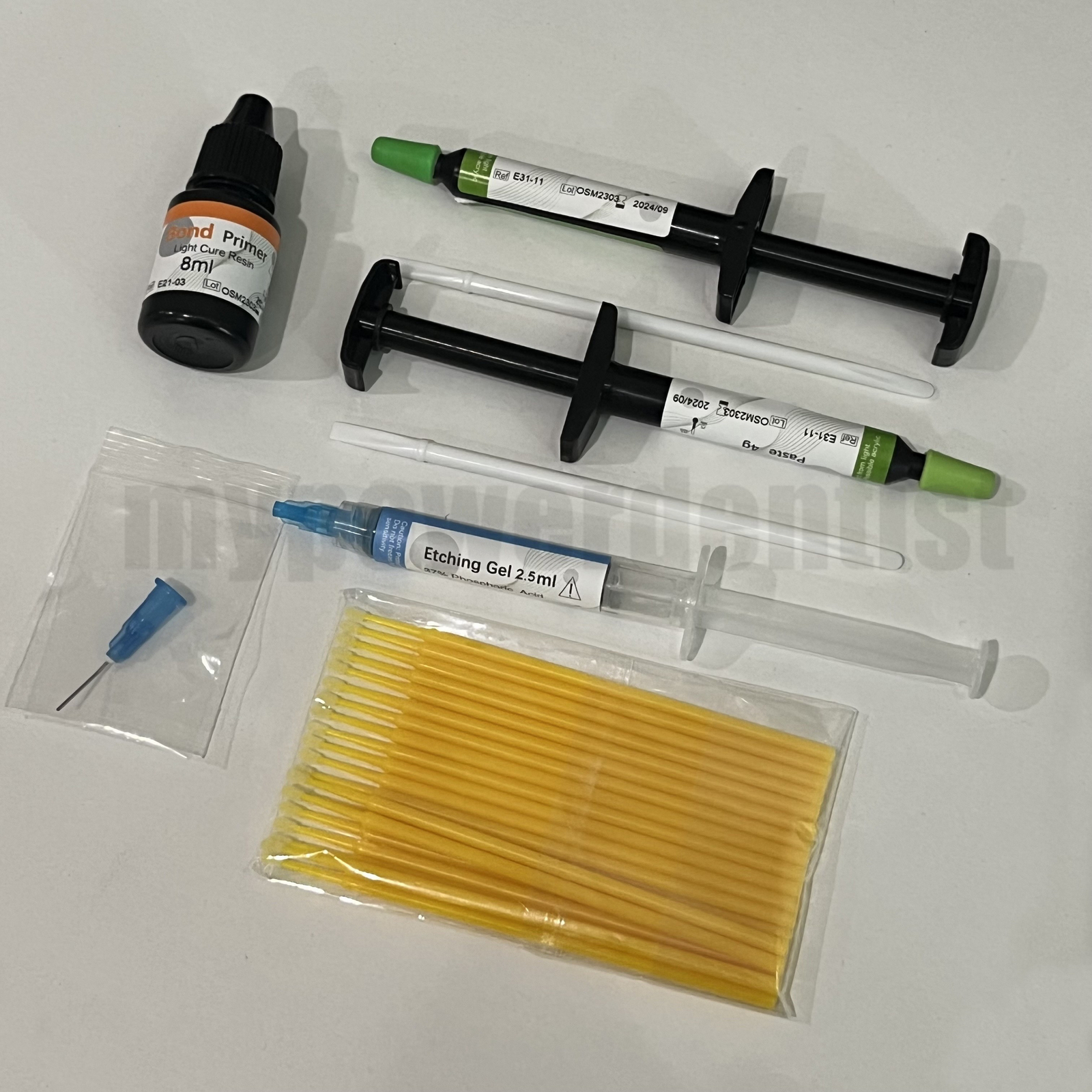 Dental Green Magic Adhesive Light Cure Paste Primer Etching Gel Large/Small Kit