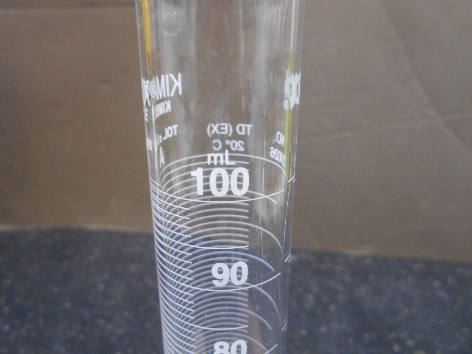 KIMBLE KIMAX 20026 100mL GLASS GRADUATED CYLINDER