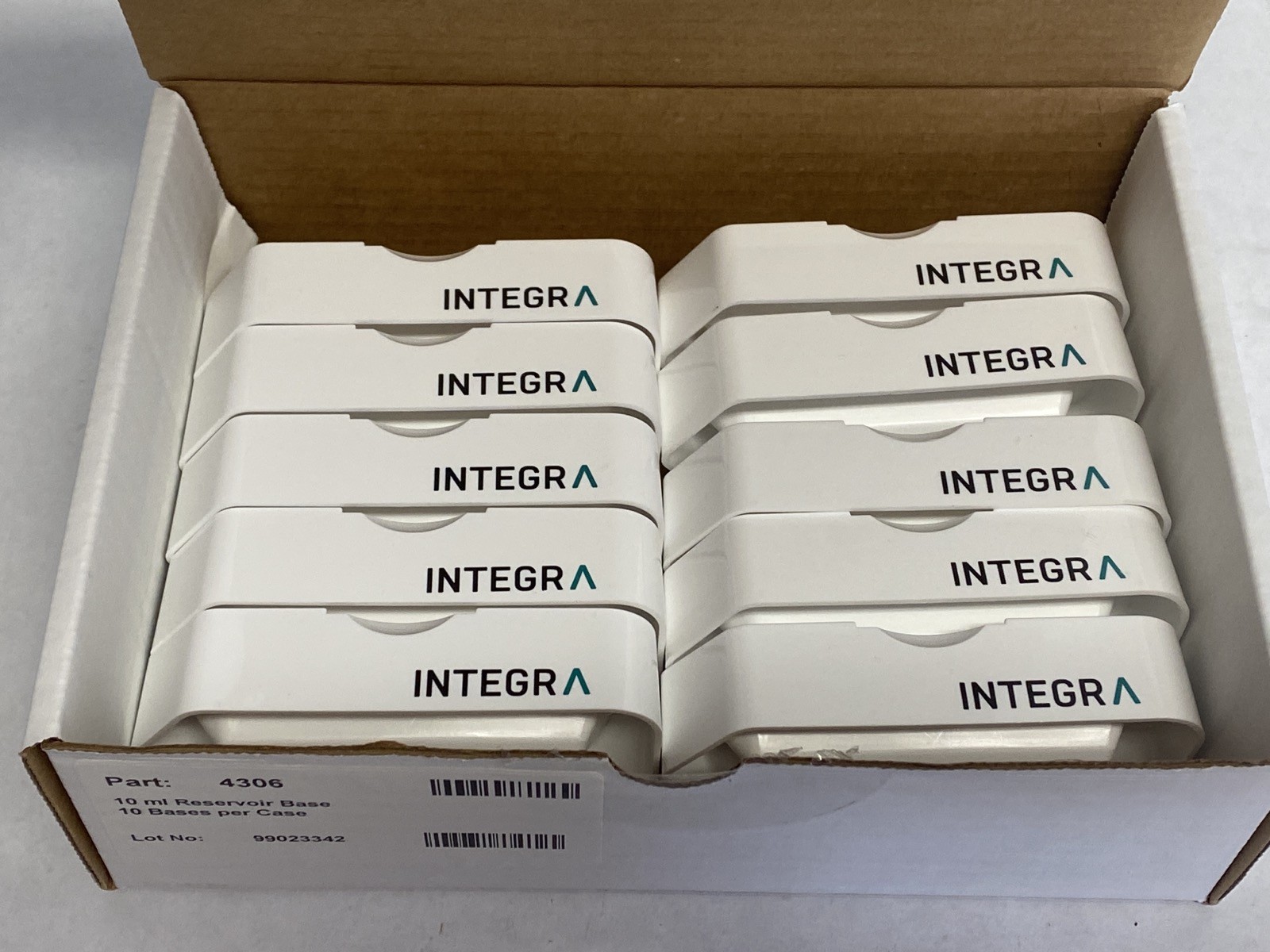 (10/Pk) INTEGRA 10mL Polypropylene Reusable Reagent Reservoir Base 4306