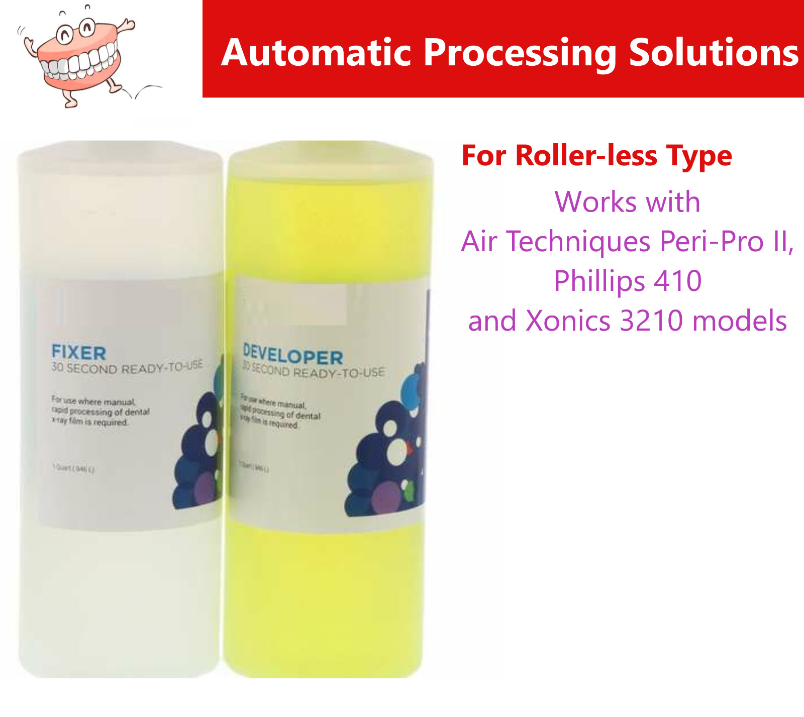 Dental Automatic Processing Solutions Roller-less Air Techniques Peri-Pro II etc