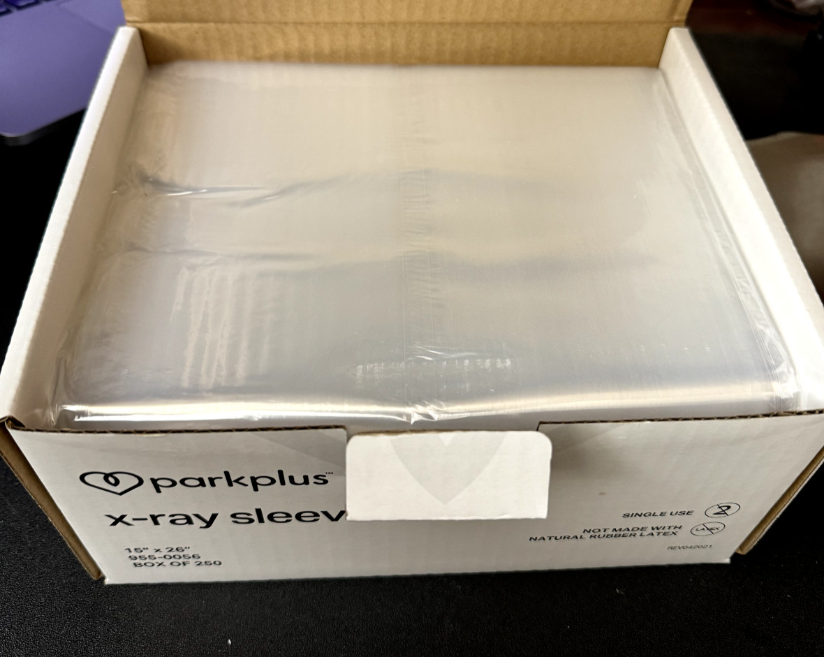 Dental X-Ray Clear Plastic Sleeves Cover Regular Size 15″ x 26″ 250/BX FREE SHIP