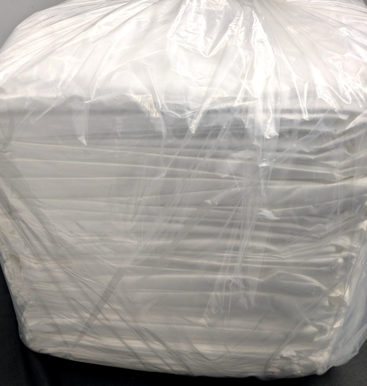 Disposable Protective Frock 2XL White Zip Front Long Sleeve Elastic Cuffs 29pc