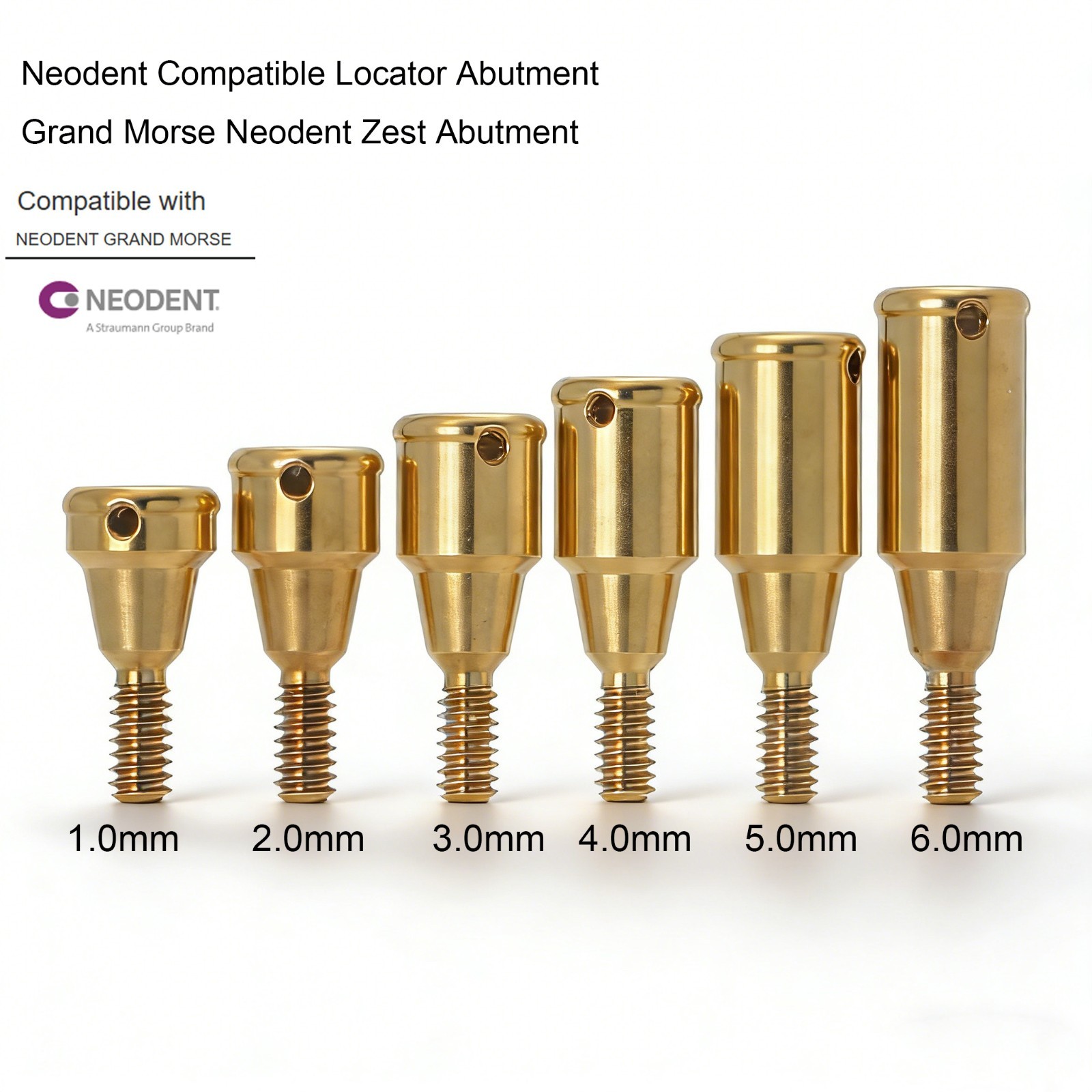 Neodent GM Overdenture Abutment GRAND MORSE connection Zest Locator Males Insert