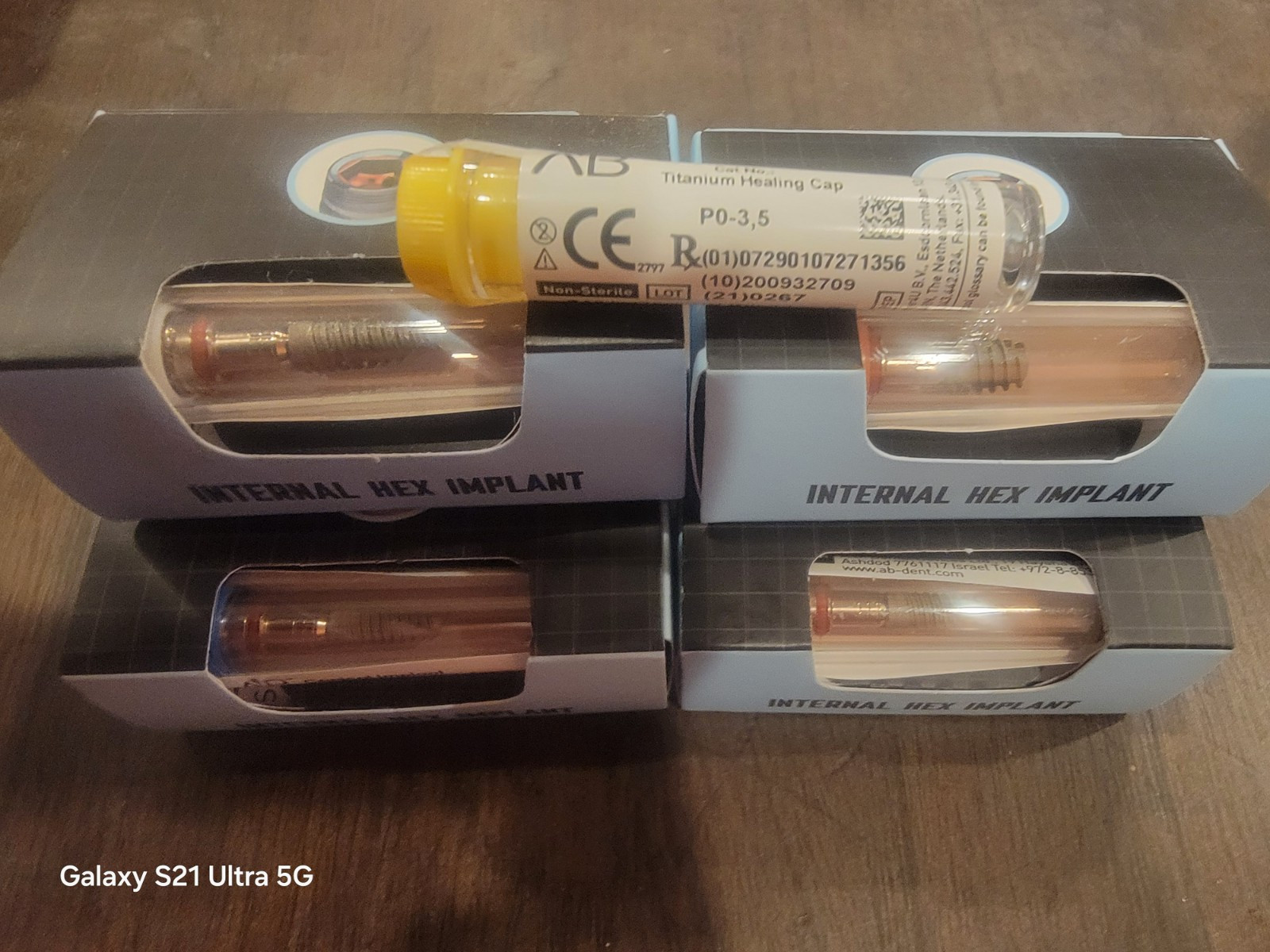 MIS A’B Implant [5 pieces ] Size 3.75, 4.2,5, 6 StandardConical Internal Hex Cap