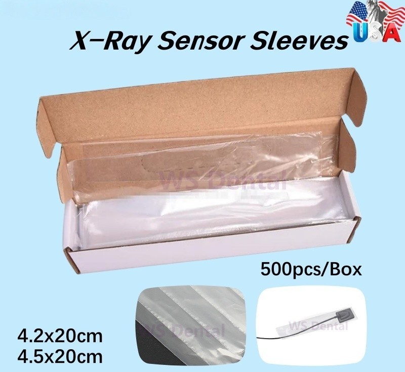 500Pcs Dental Disposable Plastic Cover Digital X-ray Sensor Barrier Sleeves