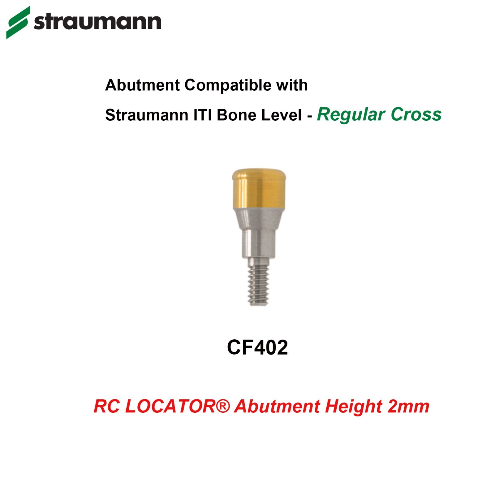 Dental ZEST Locator Abutment Tapered Straumann Bone Level NC RC Ø3.3 4.1 4.8mm
