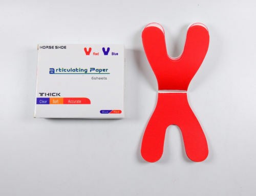Dental Articulating Papers Double Sided Strips Red/Blue Thin/Think Bite Paper