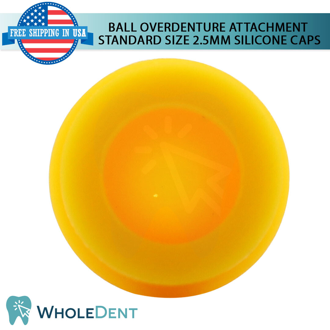 10x Extra Soft Silicone Cap Ø2.5mm Ball Attachment Abut ment Dental Im plant