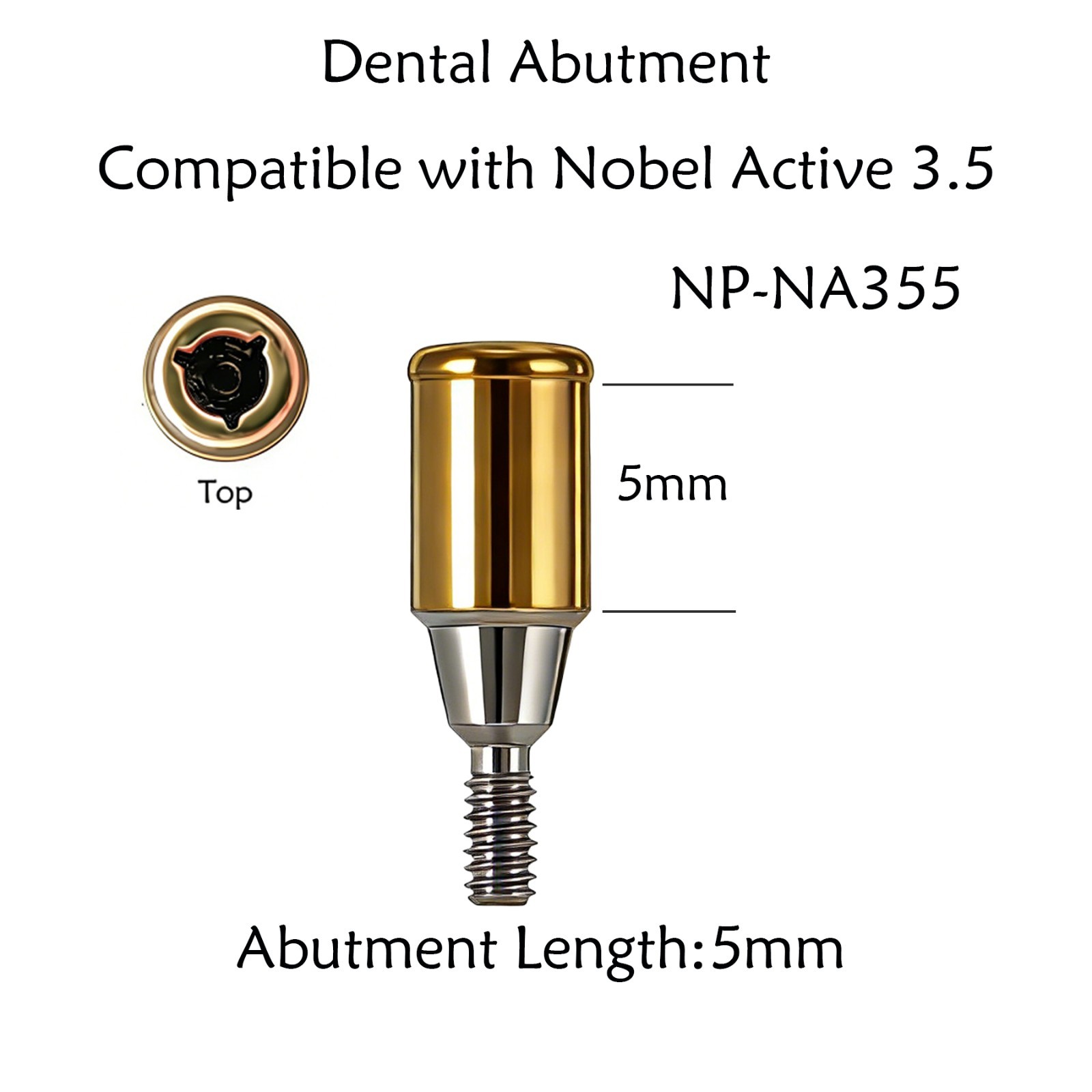 Zest Locator Anchor Abutment for NOBEL NobelActive Conical Connection NP 1-5mmGH