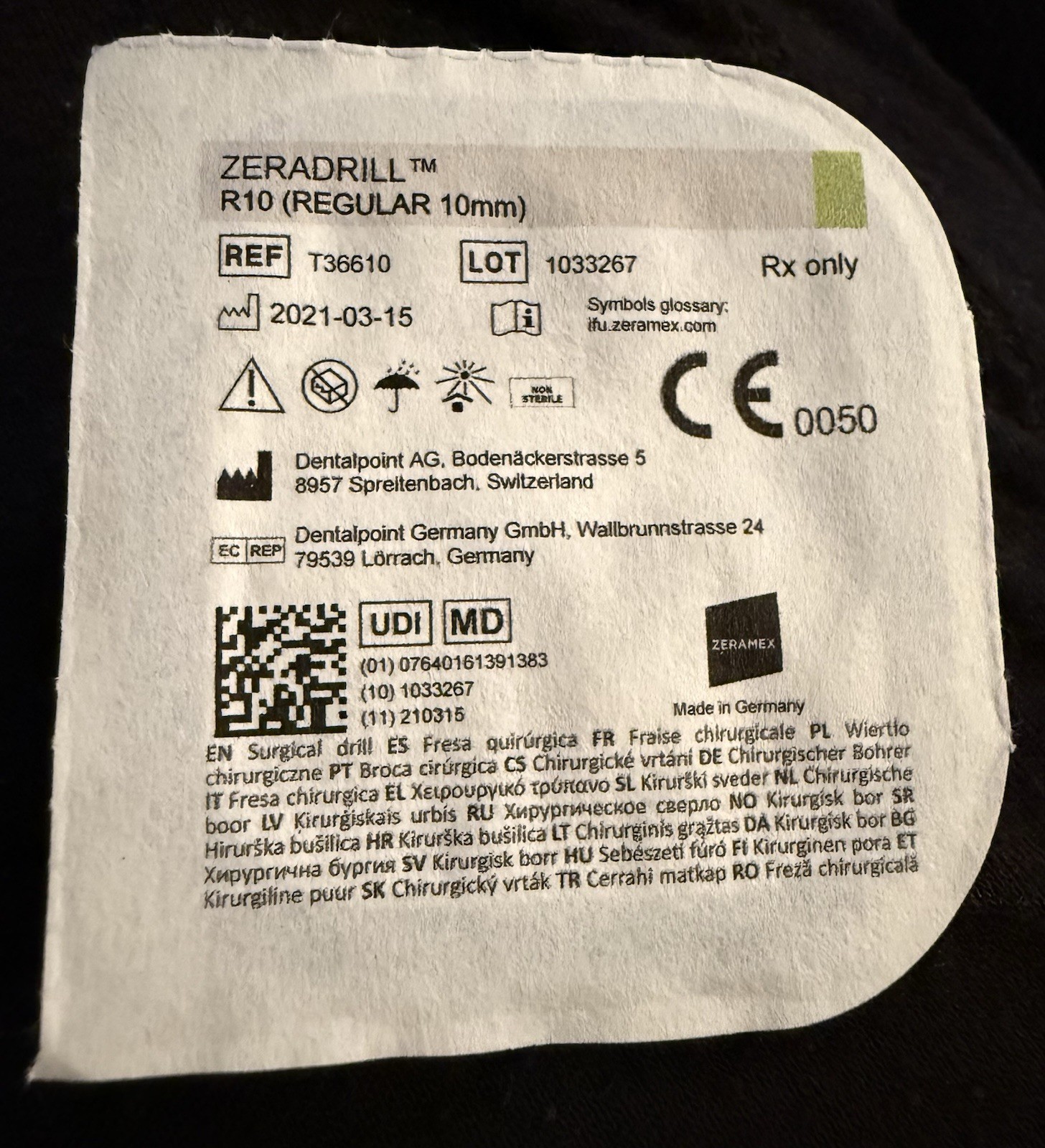 Zeradrill R10 regular 10mm T36610