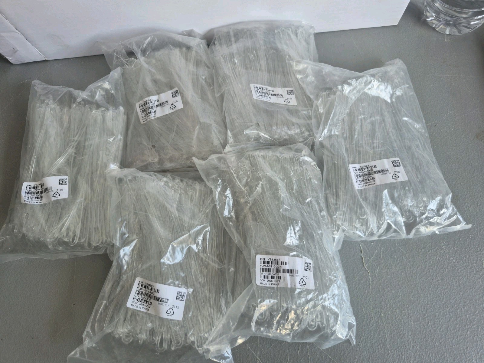 PLW-1/2410-2000 Y843683 Plastic Lab Loop Sticks Clear Pack Of 600!