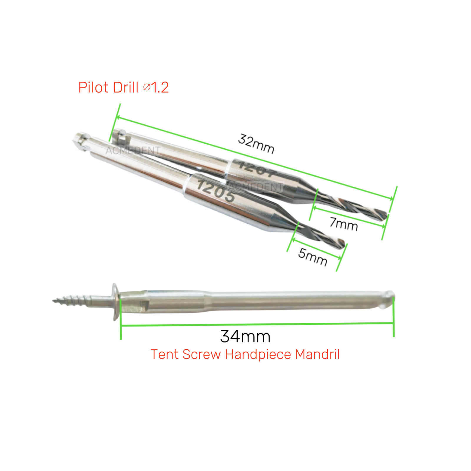 Dental Pilot Drill Bone Screw GBR Tent Screws Insertion Tacks Socket 1.0/1.2mm