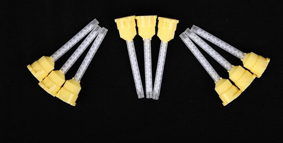 Dental Impression Mixing Dispensing Universal Dispenser Caulking 1:1 1:2 Tips