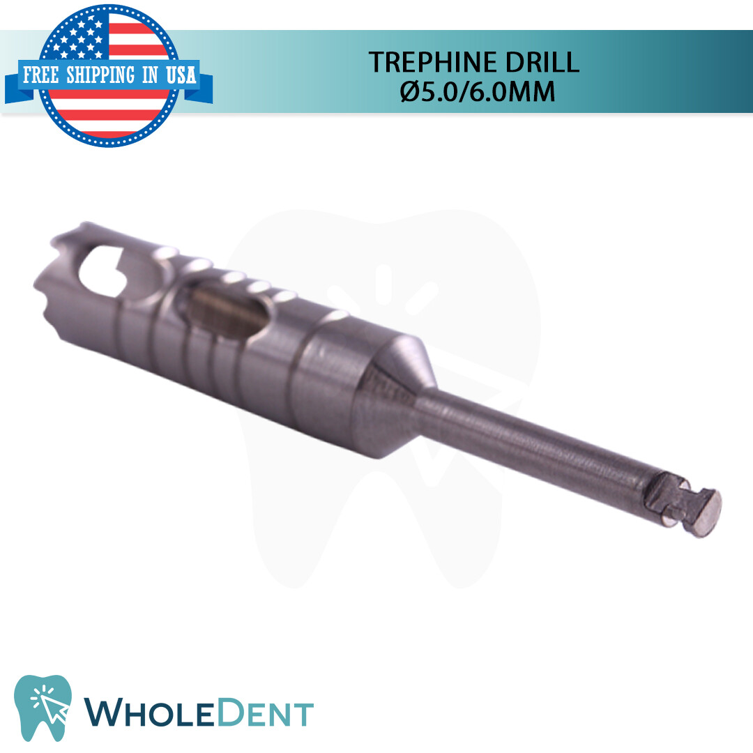 Trephine Drill Ø5.0/6.0mm Dental Im plant Bon Graft Tool Bur Instrument Harvest