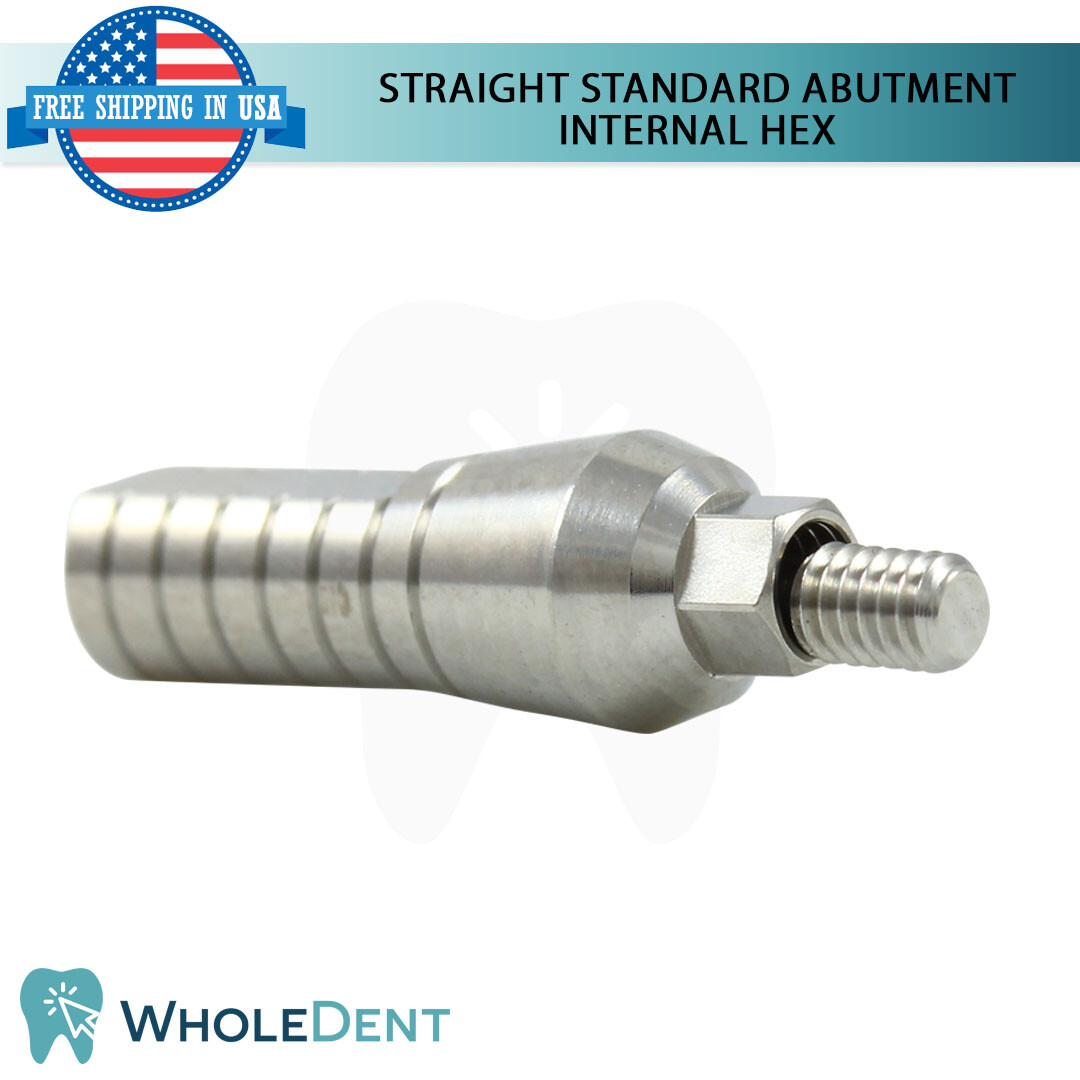 1x Straight Abutment Standard Platform Ø4.5mm Int Hex 2.42mm Dental Instrument