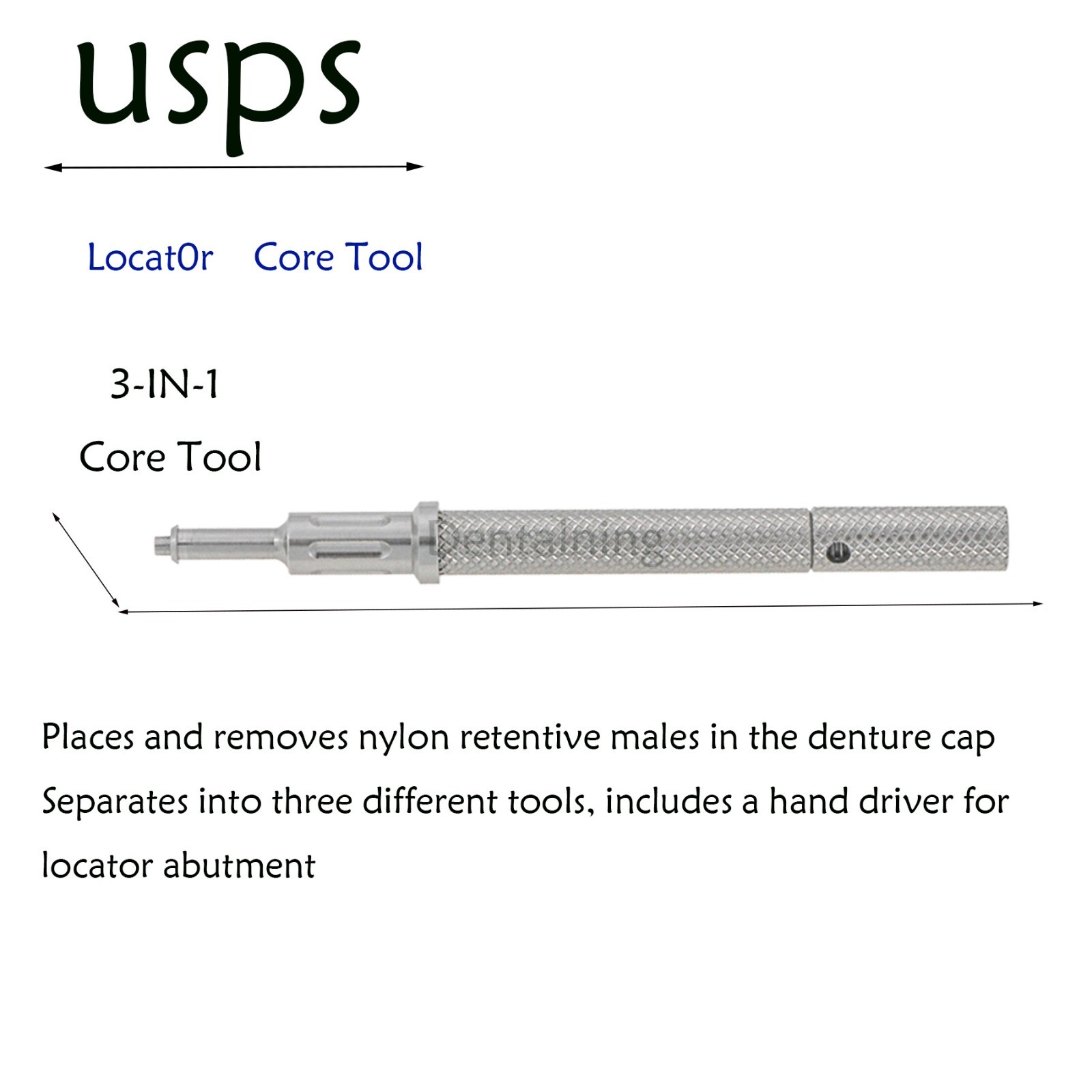 US Implant 3-In-1 Core Tools,Dental Locator Abutment Components
