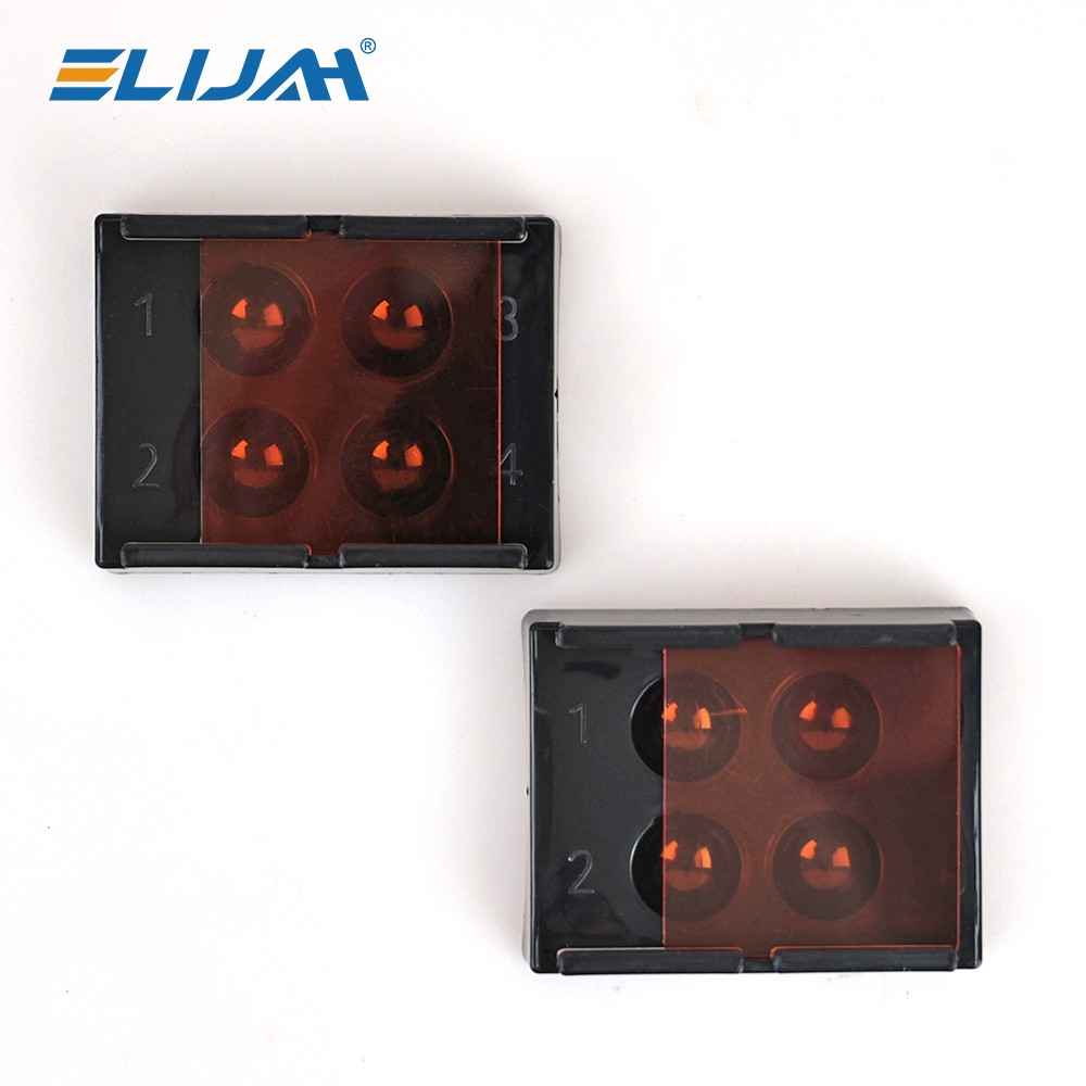 4 Holes Dental Veneer Storage Box Teeth Patch Shading Light Storage 5 pack/5 box