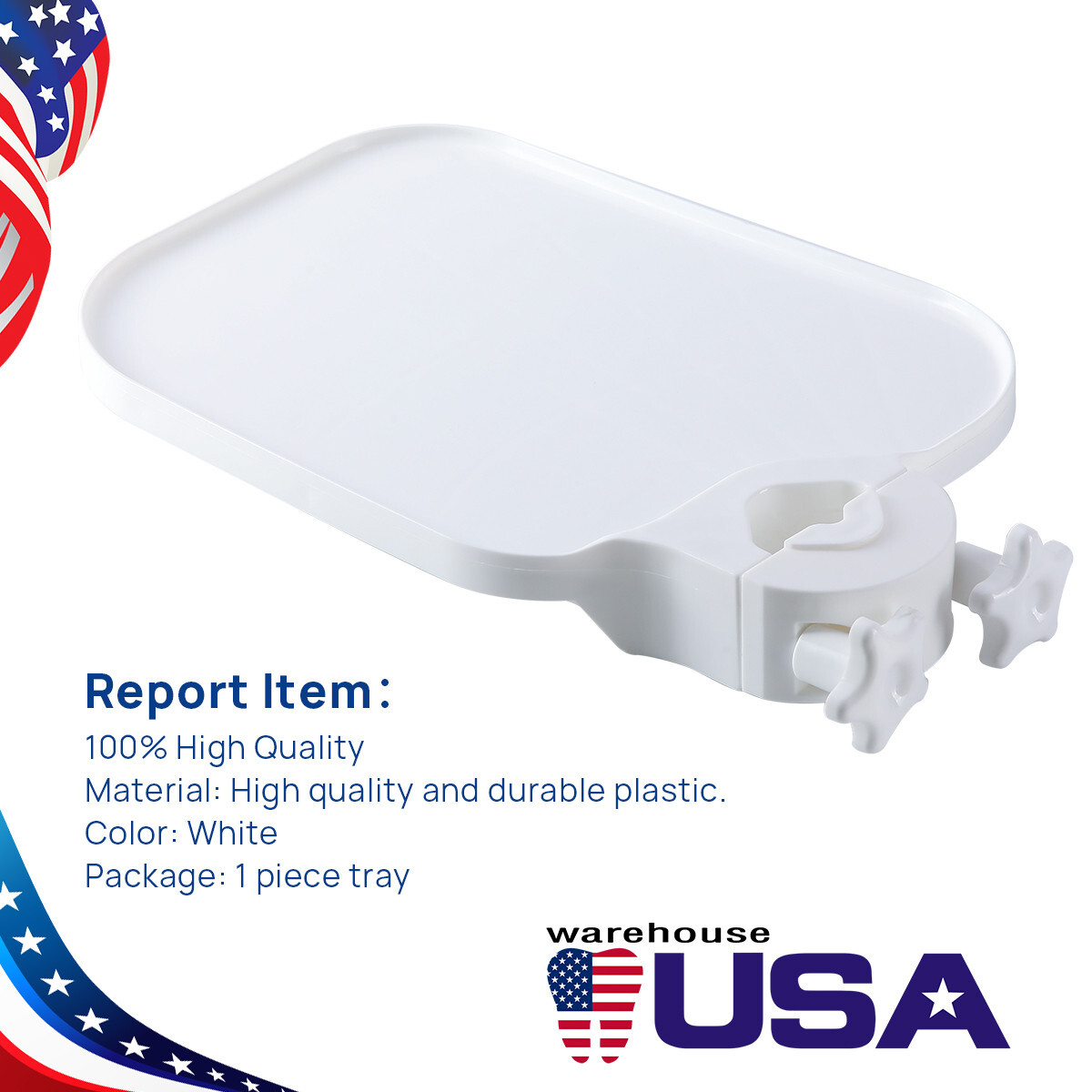 Dental Universal Utility Plastic Post Mounted Tray Table for Dental Chair Unit