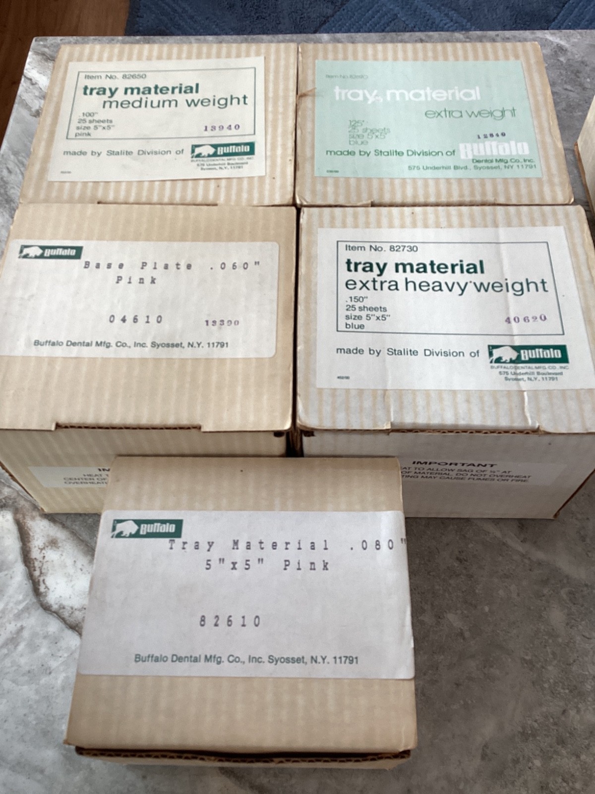 Large lot of Buffalo Dental Tray Material & Mouthguard Material, 5″ X 5″