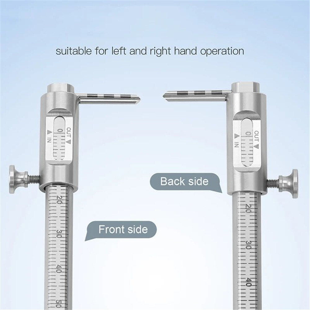 Dental Orthodontic Sliding Caliper Implant Measuring Gauge 0-80mm Double Scale