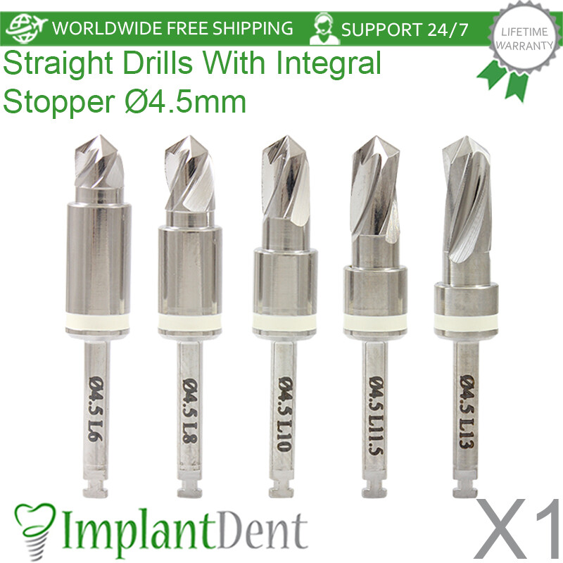 1x Dental Integral Stopper Drill 4.5mm Stainless Steel Dentistry Tool