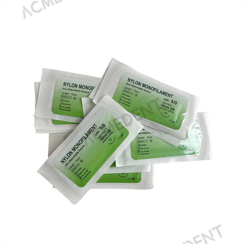 Dental Surgical Sutures Nylon Monofilament USP Reverse Cutting Sterile3/4/5.0