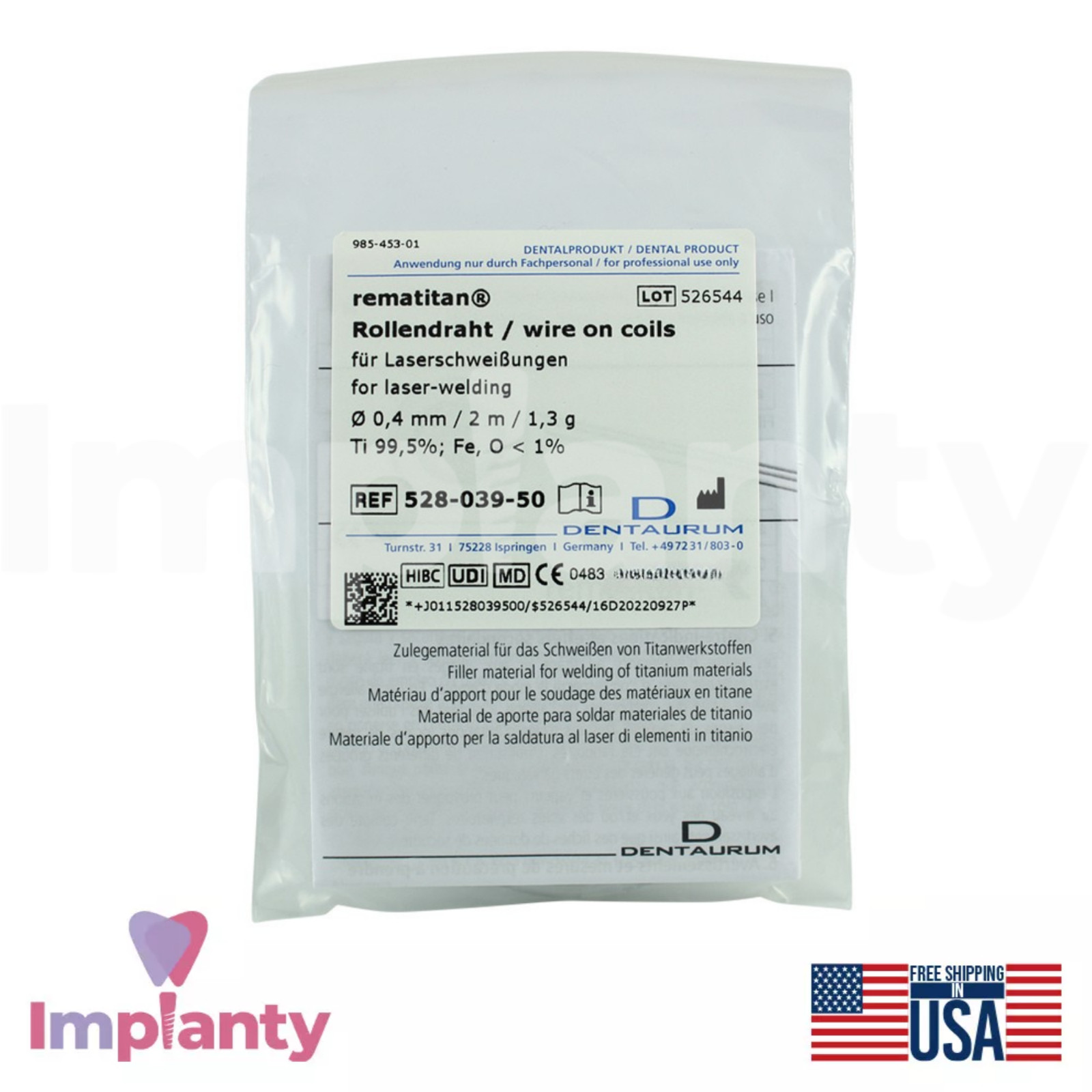 Dental Titanium Laser Welding Wire Solder Roll 2m Length Filler Material