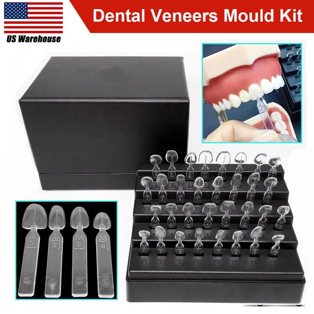 Dental Anterior Veneer Mould Kit Composite Resin Mold Light Cure Teeth Whitening