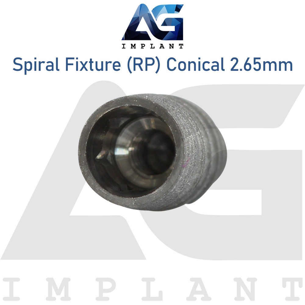 10 Spiral Fixture Regular Platform (RP) Conical Connection Hex 2.65mm Dental SLA