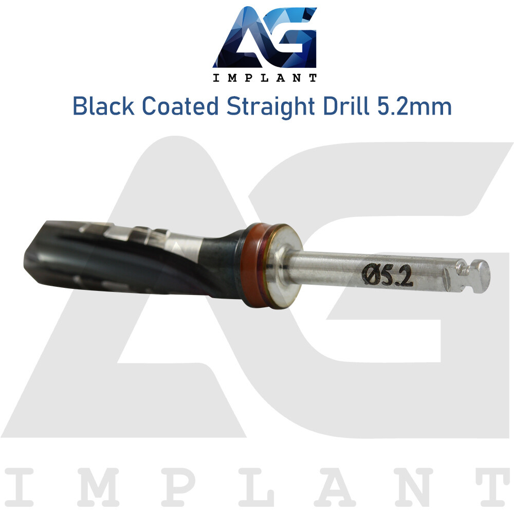 5.2 DNT² Black Coated Straight Drill External Irrigation Dental