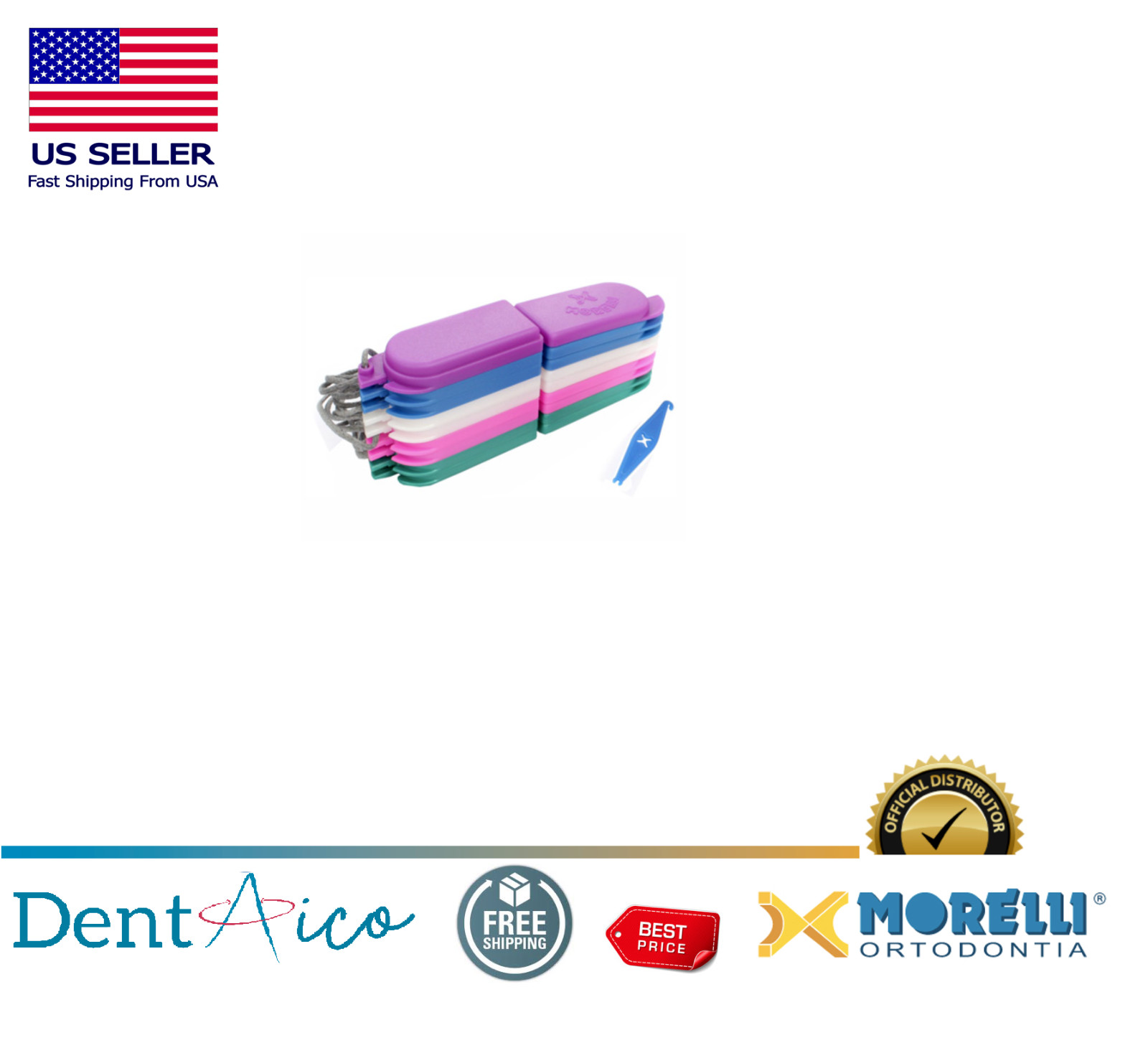 Retainer Box for elastics Assorted colors Morelli Orthodontic Dental