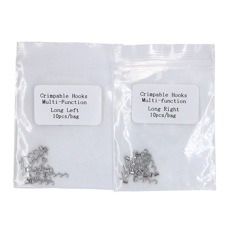 Bomaoer 10×Dental Orthodontics Crimpable Hook Muti-fuction Niti coil Long Right
