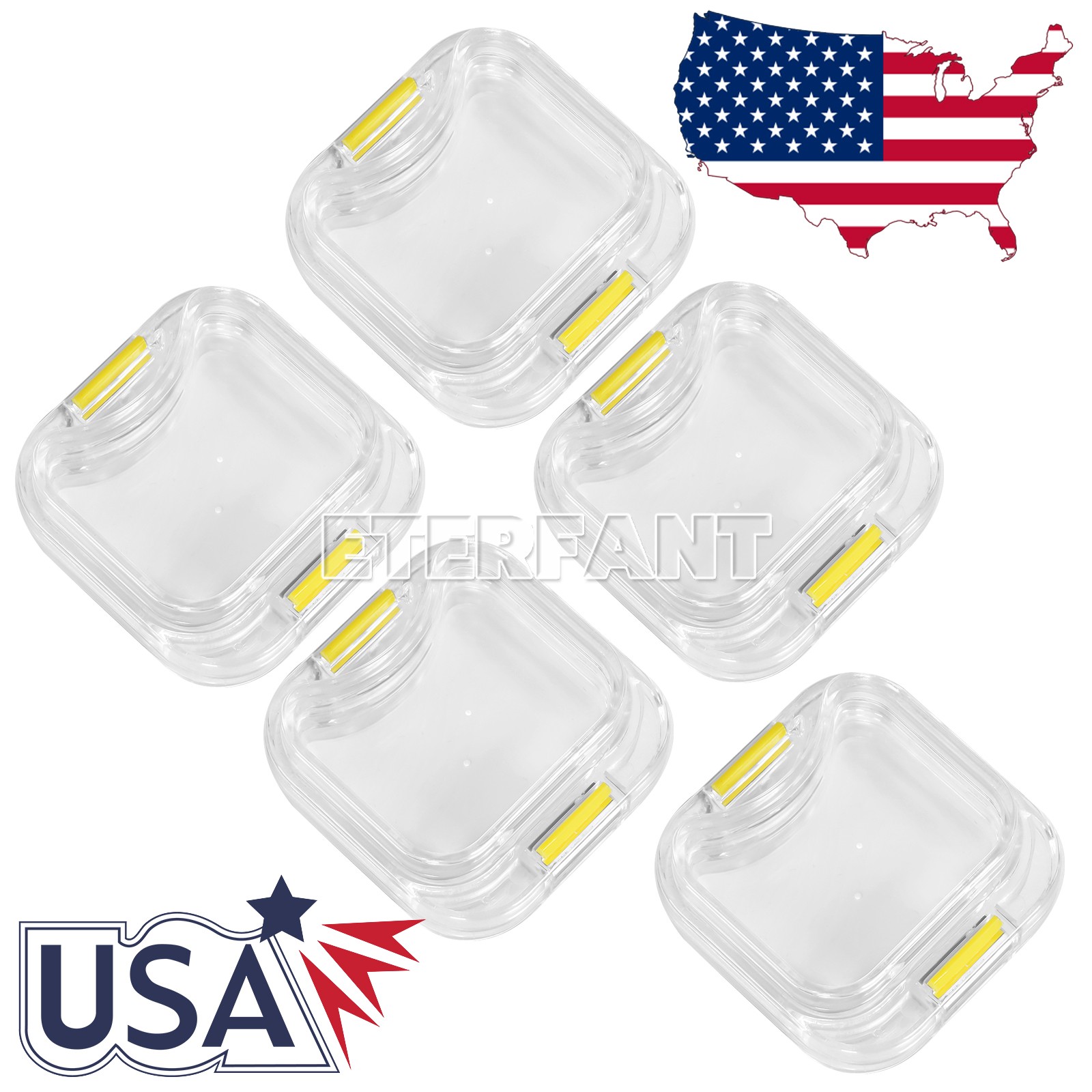 ETERFANT 100/500pcs Dental Crown and Bridge Pillow Box with Storage Display Box