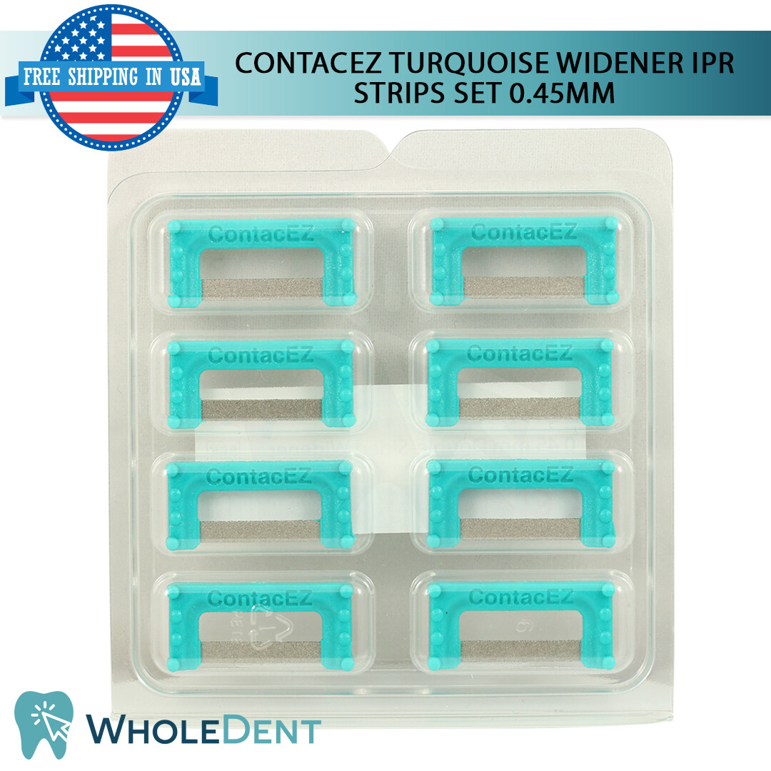 ContacEZ Turquoise Widener IPR Plus 8 Strips Orthodontic Interproximal Reduction