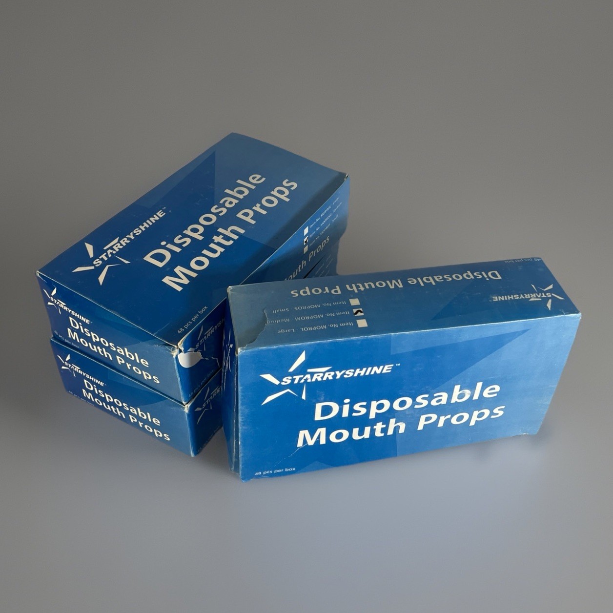 Starryshine Disposable Mouth Props Medium MOPROM 144pcs (3×48) Dental Supply