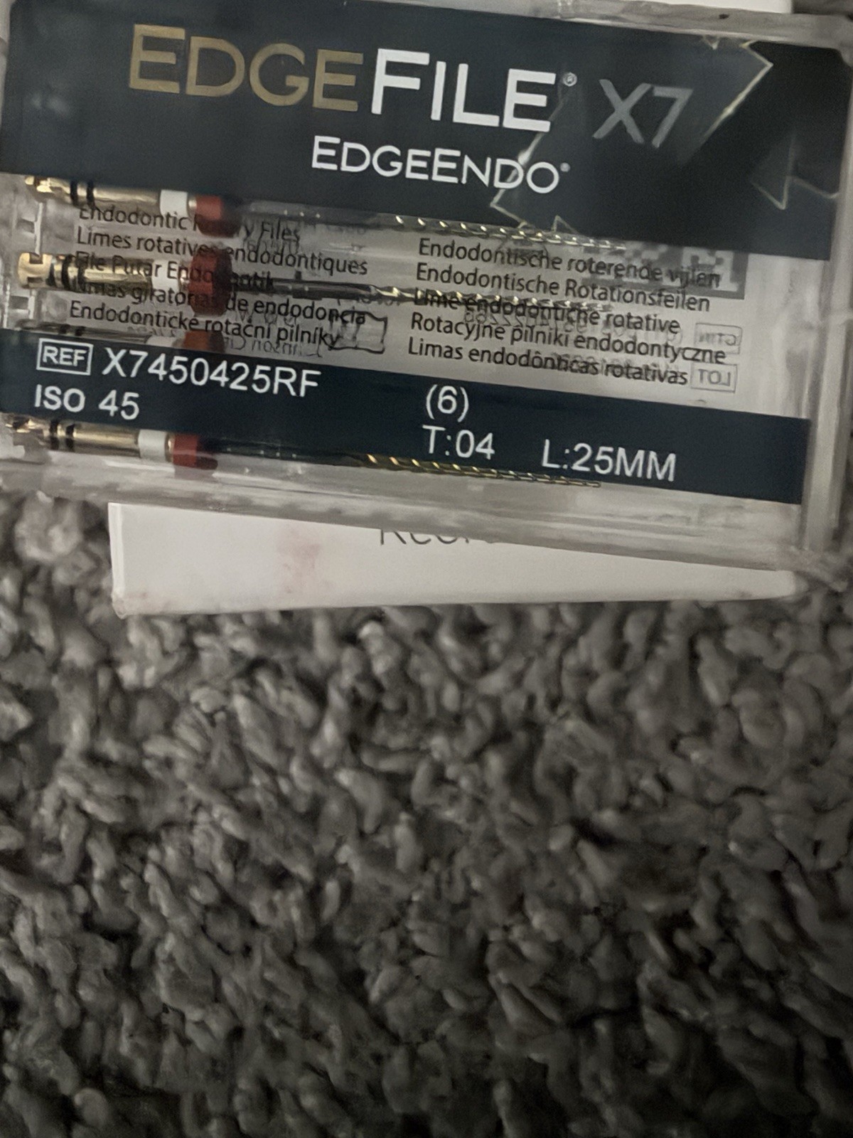Edge Endo Heat Treated Fire-Wire Niti Files X7 45 0.04 25 Mm