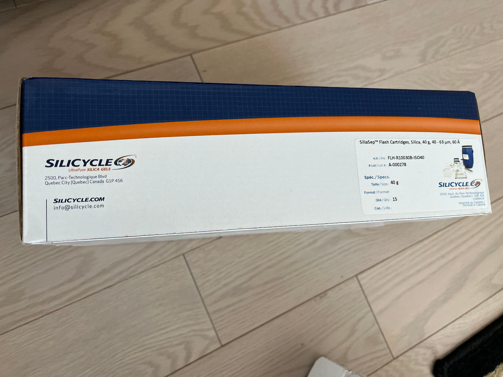 silicycle Siliasep Flash cartridges silica gel 40g 40-63 um FLH-R10030B-ISO40