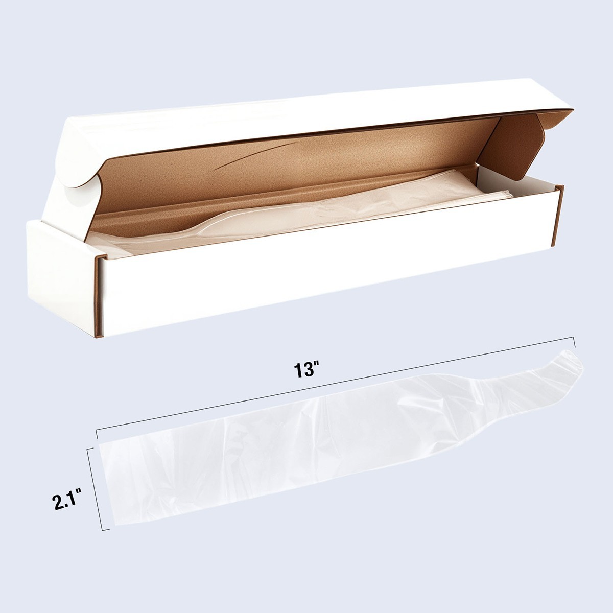 500Pcs/Box Dental Disposable Sleeves Transparent Covers for Curing Light 13×2.1″