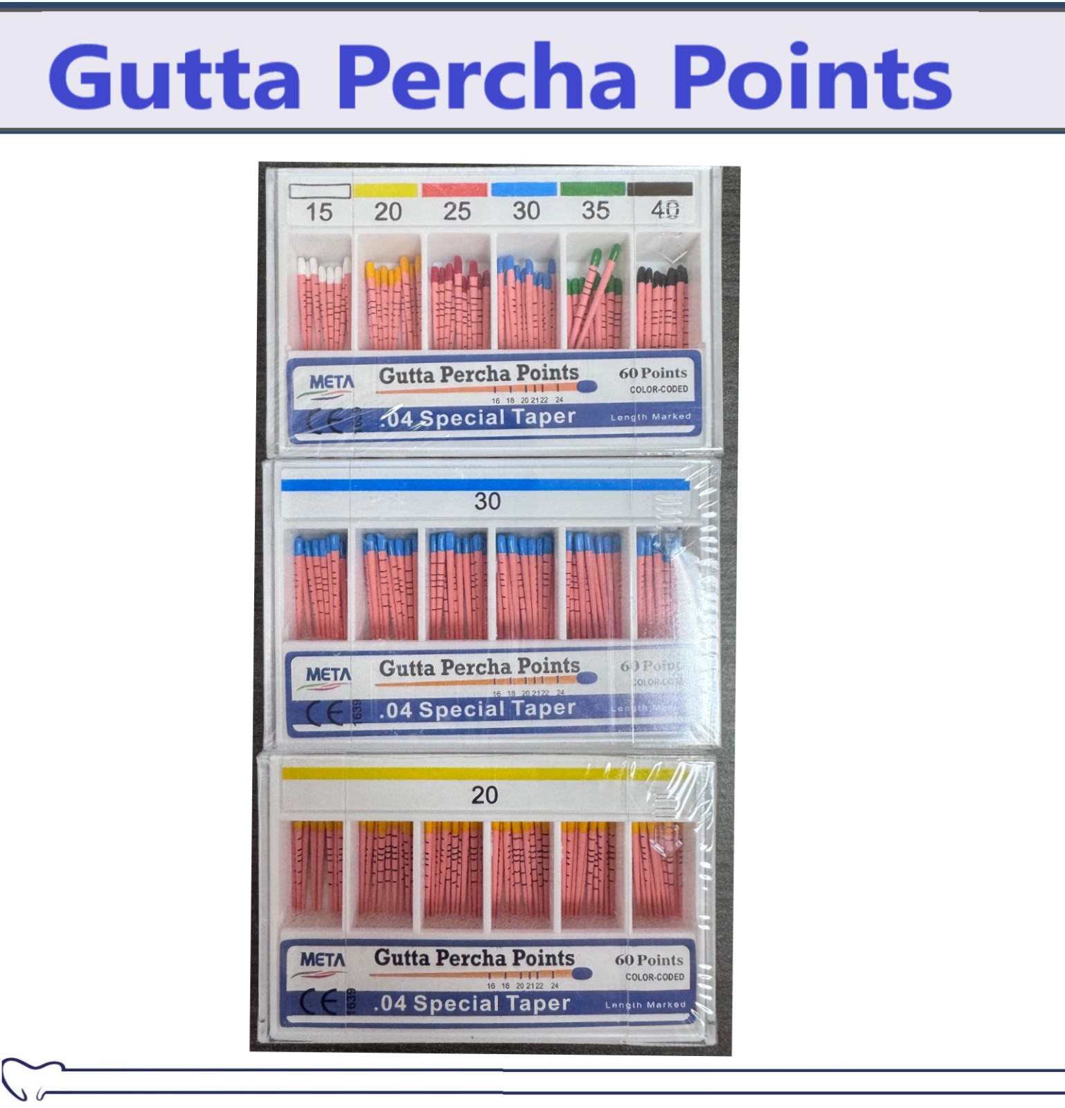 ENDO Gutta Percha Paper Points Taper .04 or .06, All Sizes #15 20 25 35 40 45 50