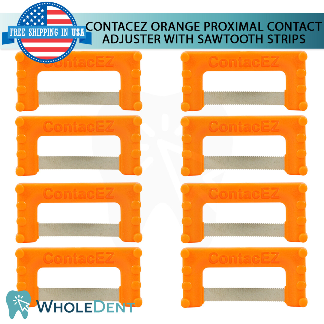 ContacEZ Orange Proximal Contact Adjuster With Sawtooth 8 Strips Restorative