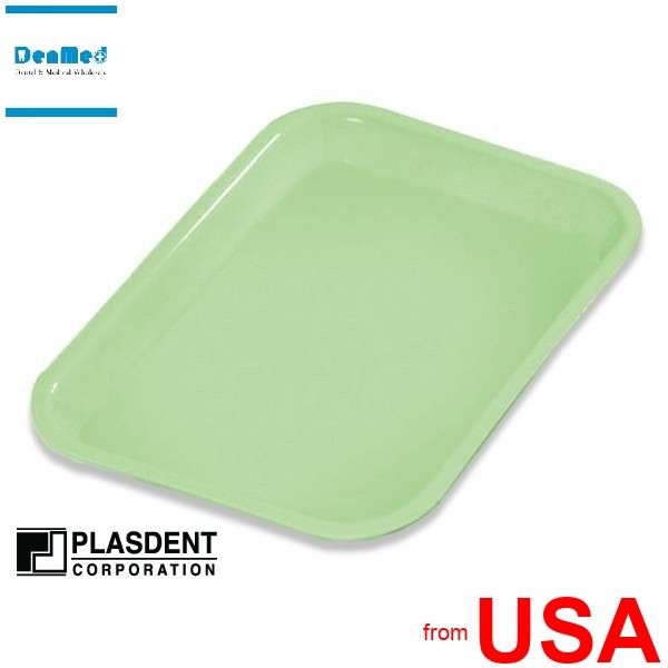 PLASDENT Flat Tray, Size F (Mini)- Pastel SeaGREEN, Plastic, 9-5/8in x 6 423686