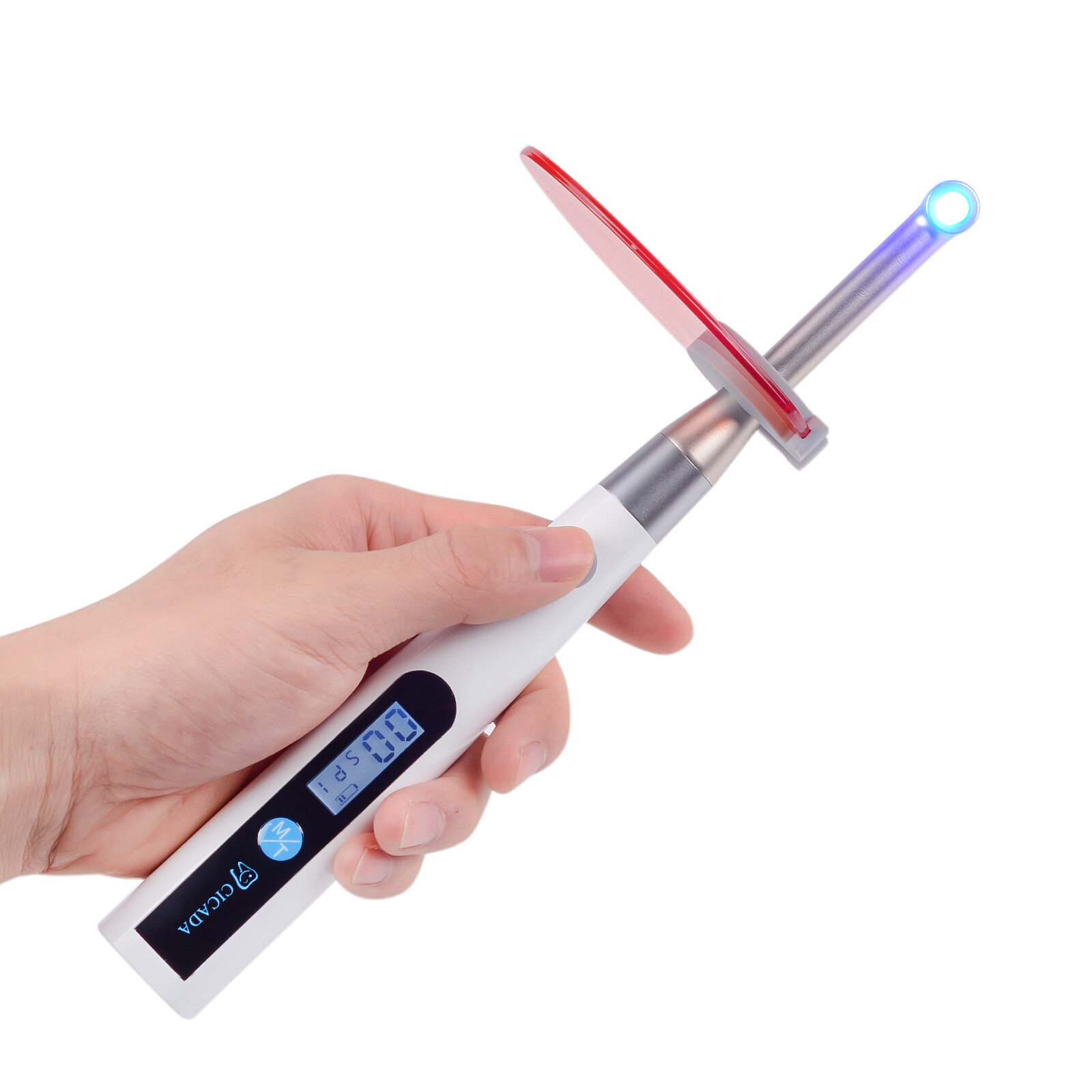Dental LED Curing Light Lamp Cordless Metal Head 5W LED 1 Second 1400mw/cm² US