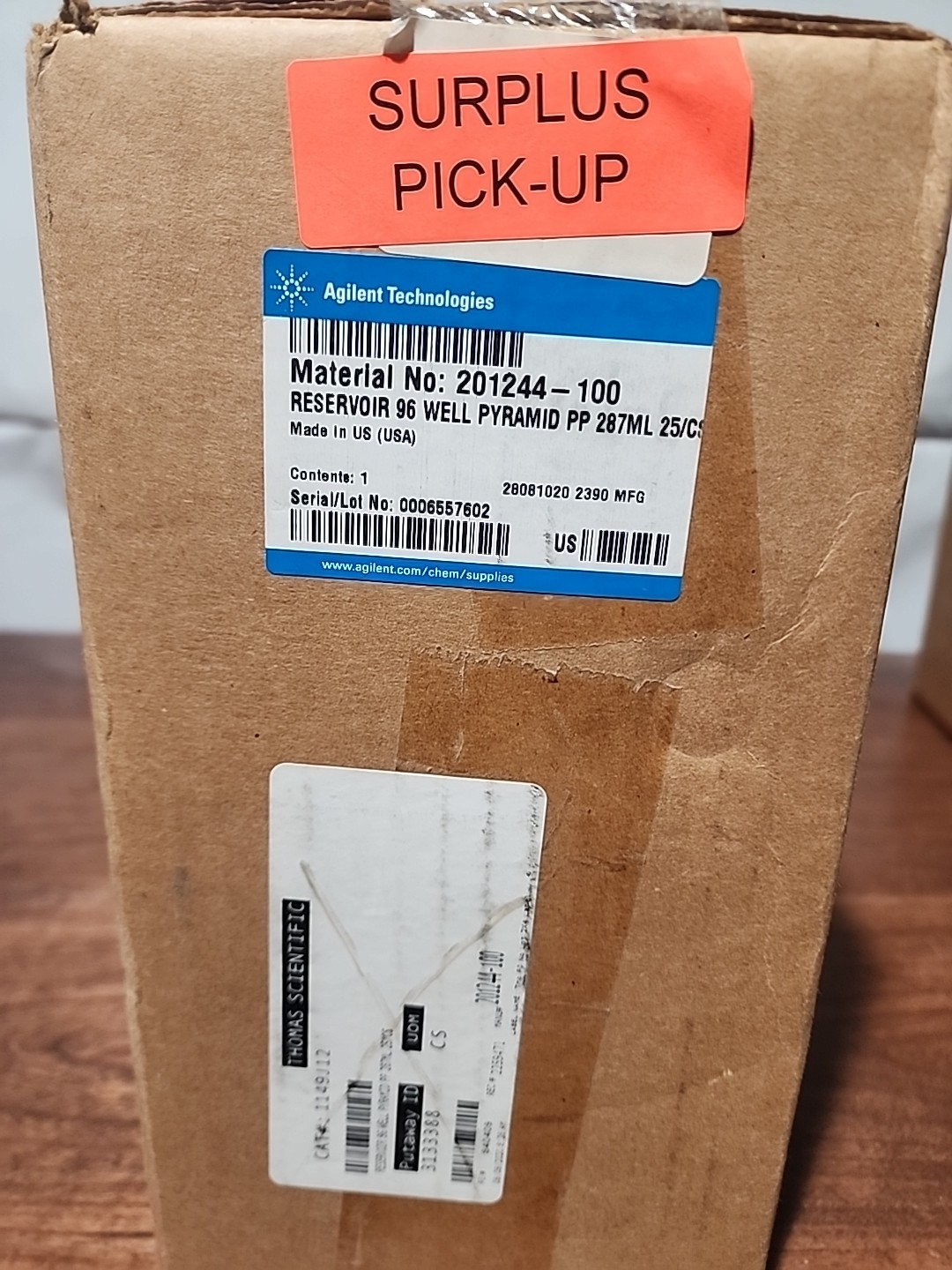 AGILENT TECHNOLOGIES RESERVOIR 96 WELL PYRAMID PP 287ML 201244-100 BOX OF 25