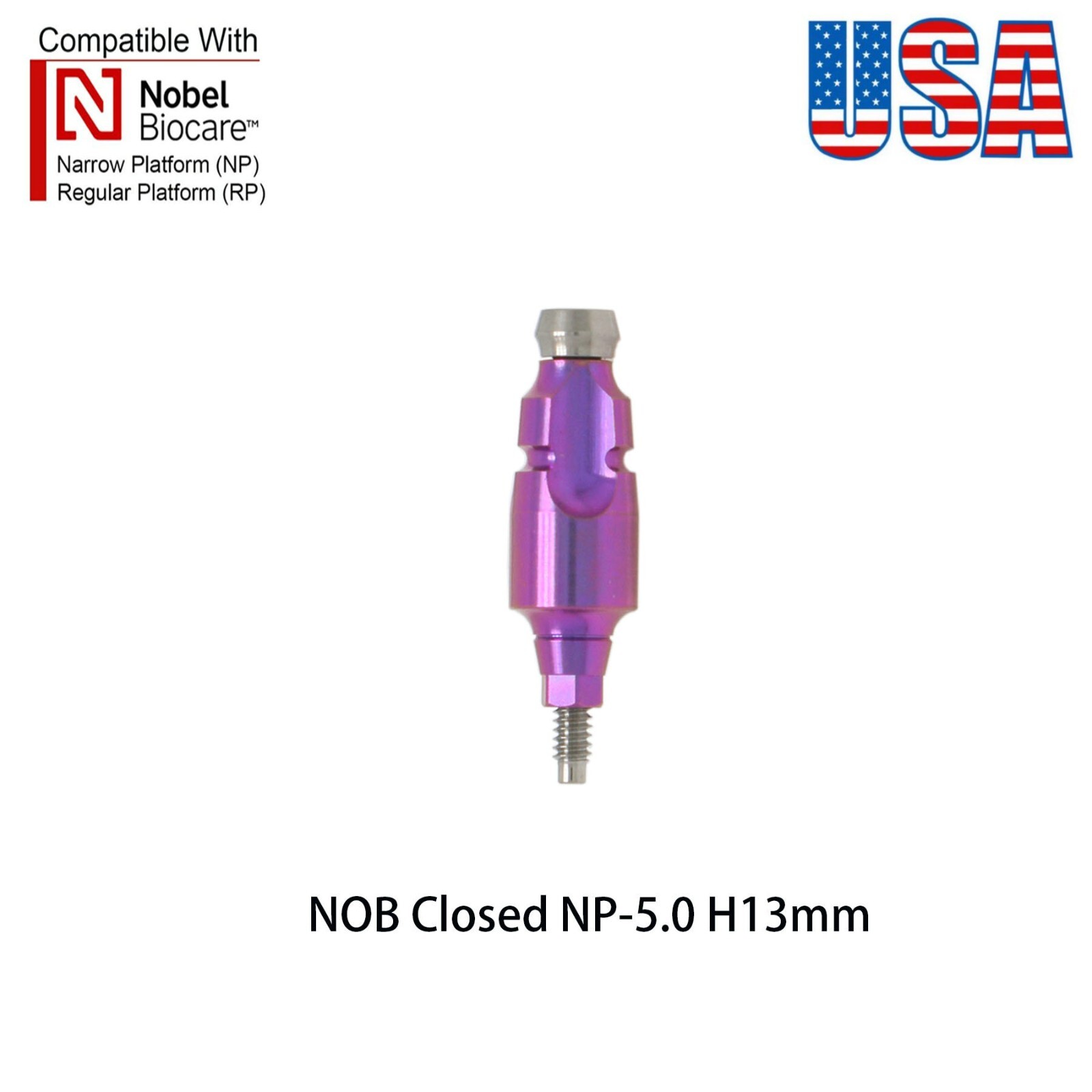 US Dental for Nobel Biocare Active Impression Transfer Coping Closed Tray NP/RP