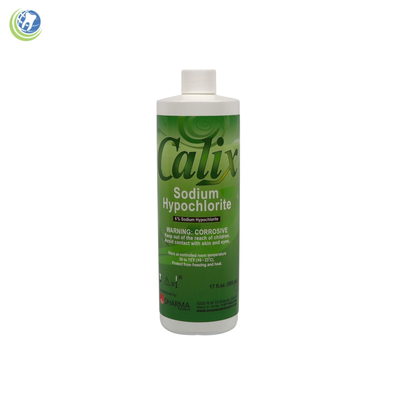 2X SODIUM HYPOCHLORITE SOLUTION 6% 500ml/BOTTLE ROOT CANAL TREATMENT CALIX