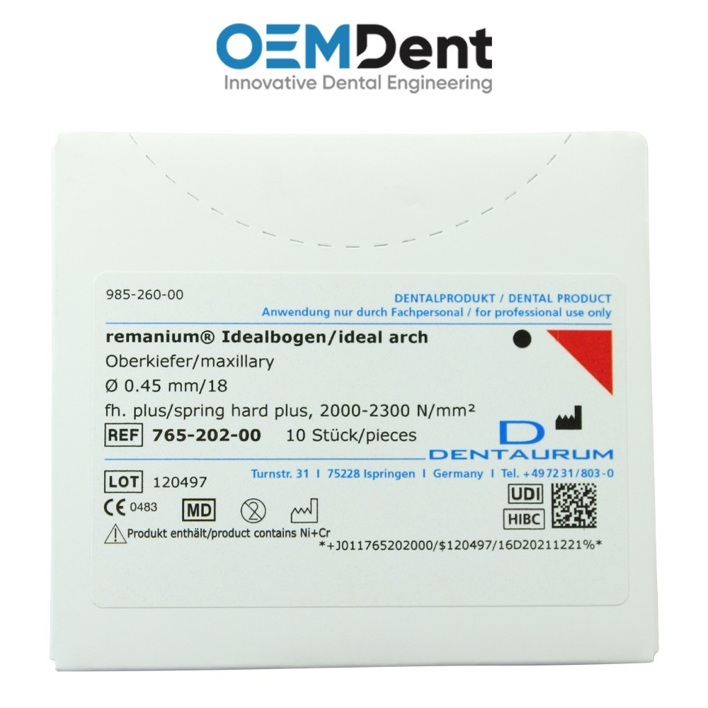 Dental Dentaurum Remanium® Ideal Arch Round Archwires Upper & Lower Jaw Ortho