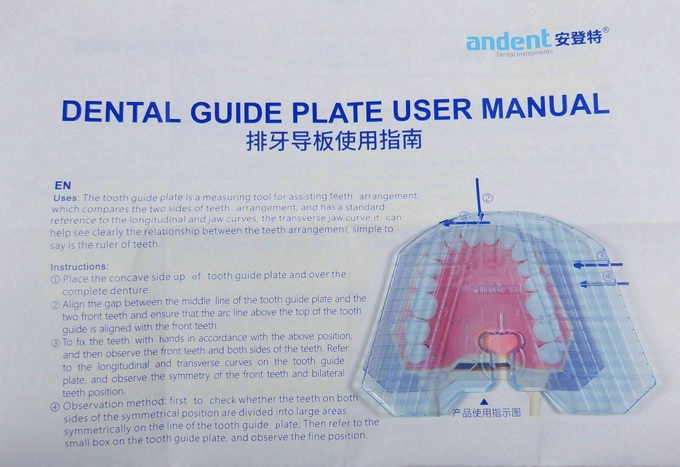 Dental Guide Template Plate Complete Denture False Teeth Arrangement 135℃