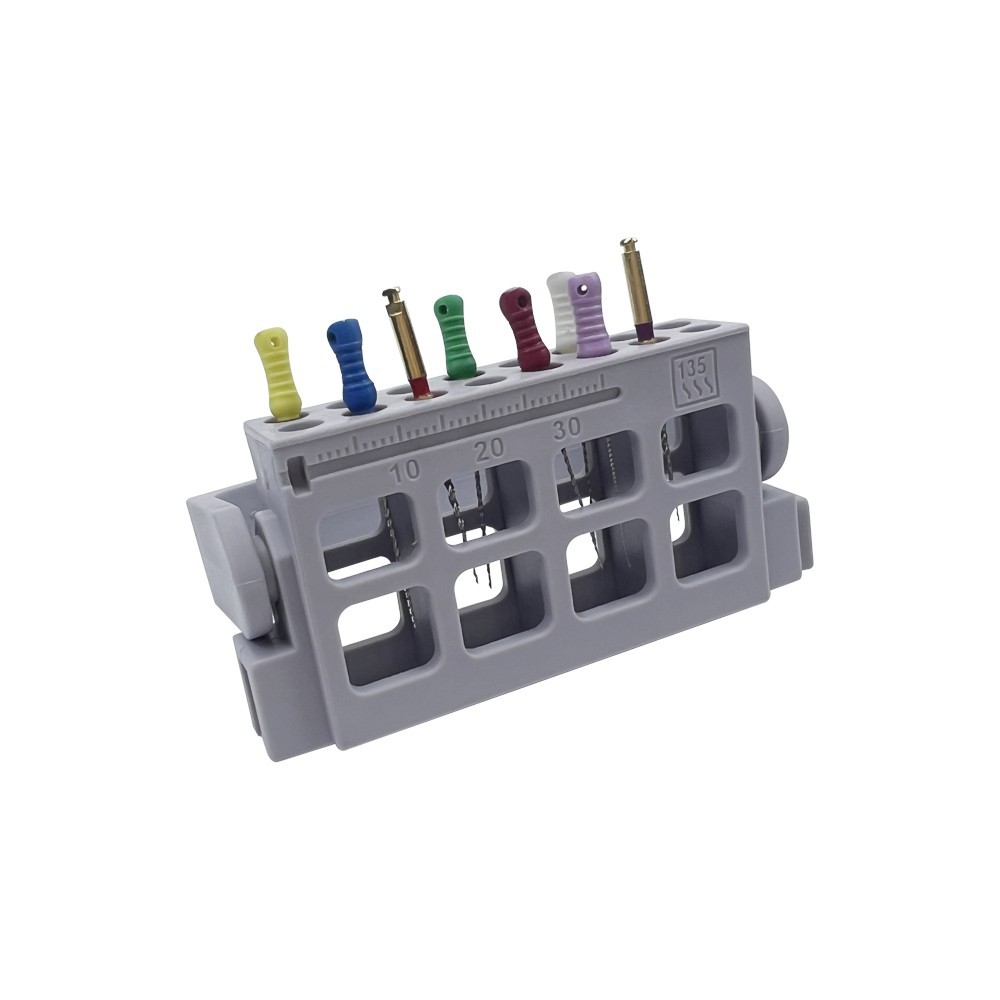 Dental Bur Endo Files Block Holder Stand Disinfection Box 16 Holes Autoclave