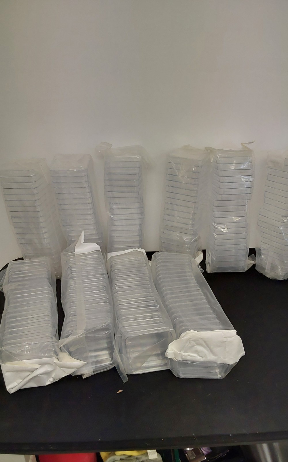 Lot of 10- 10 Packs Sterile Thick Plastic Petri Dishes with Lid-20 Per Pack