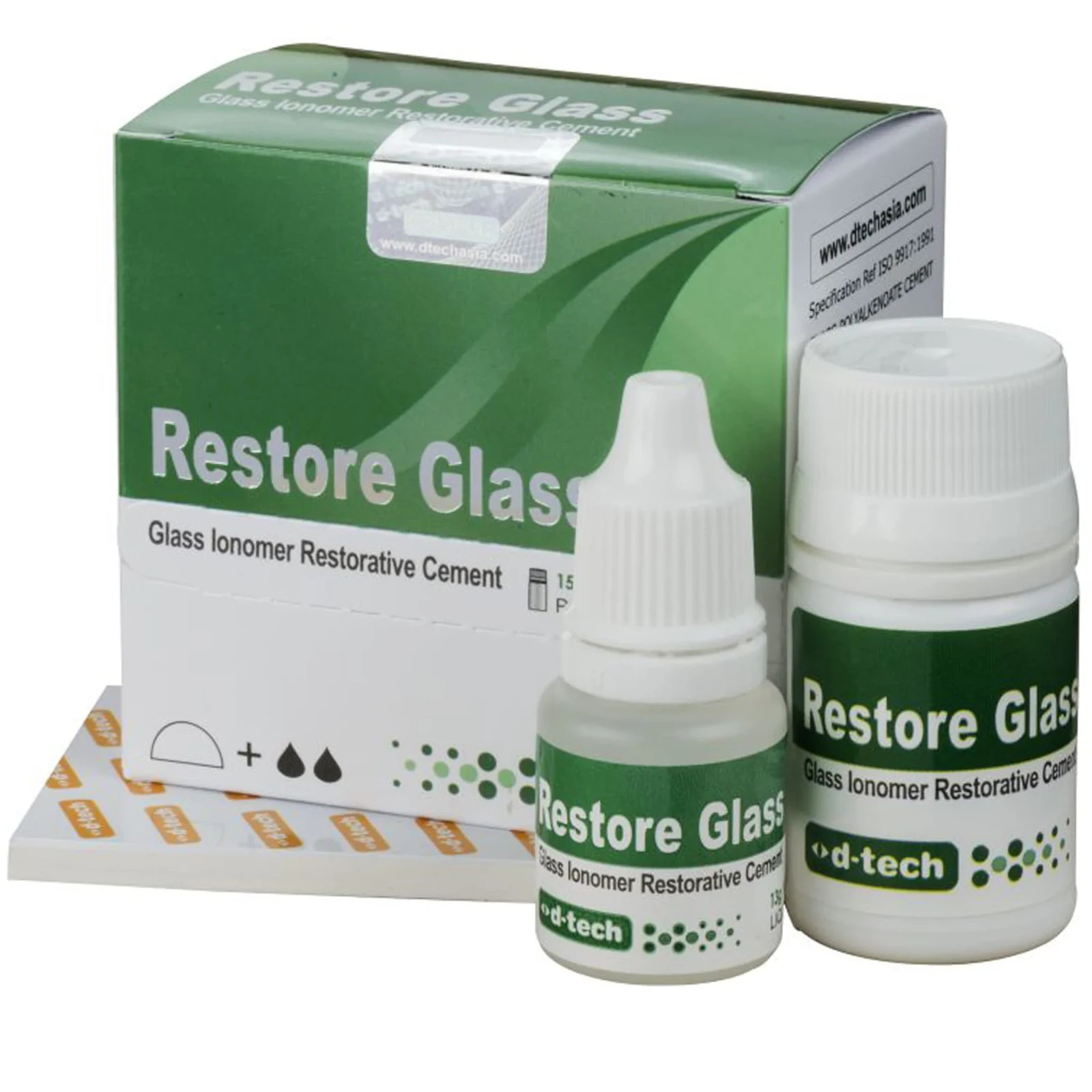 D Tech Lute Glass Ionomer Restorative Cement Type I Powder 15gm And Liquid 13gm